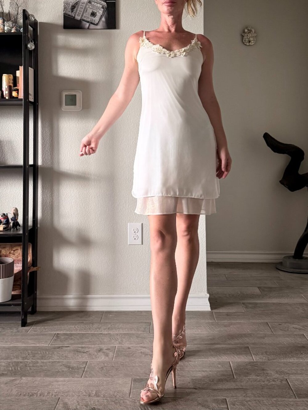 Stylish and chic white sundress, size S